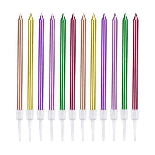 Birthday Cake Candles for Decoration in Multicolor Celebration Accessories 6pcs